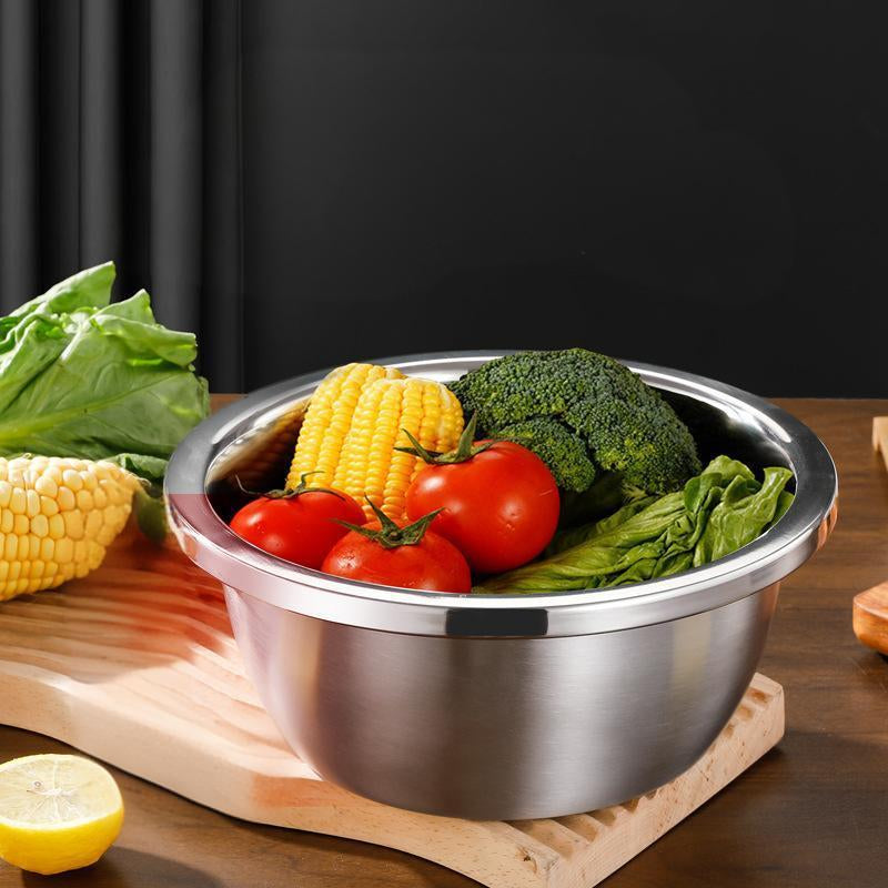 Transform Your Kitchen with the 3-In-1 Stainless Steel Multi-Functional Strainer Set – Perfect for Washing Rice, Fruits, and Vegetables!